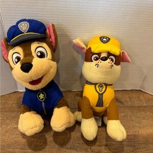 Paw Patrol Stuffed Animals - Chase and Rubble - Nickelodeon